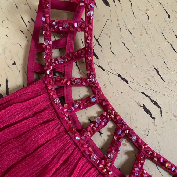 BCBG Max Azria Red Cocktail Dress - Picture 5 of 8